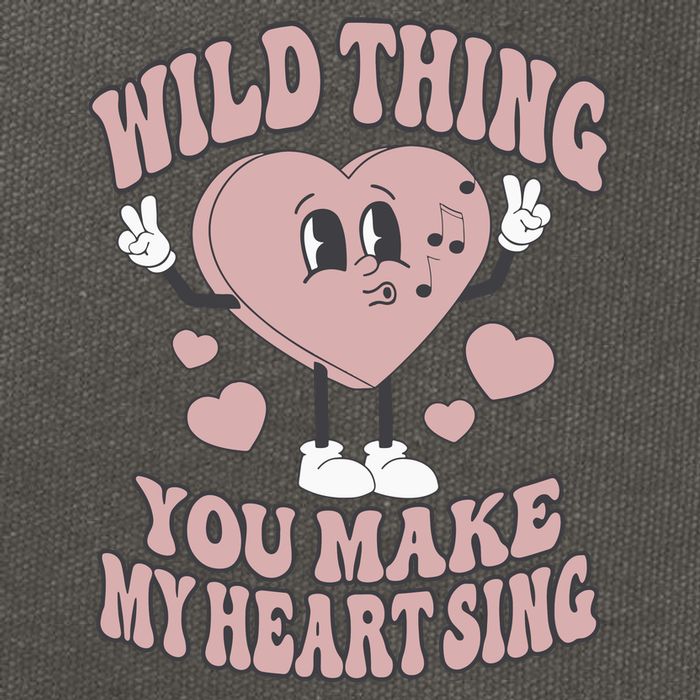 Wild Thing You Make My Heart Sing Valentine Valentine's Day Lover Cotton Canvas Backpack