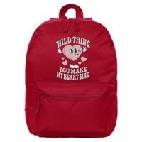 Wild Thing You Make My Heart Sing Valentine Valentine's Day Lover 16 in Basic Backpack