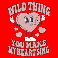 Wild Thing You Make My Heart Sing Valentine Valentine's Day Lover 16 in Basic Backpack
