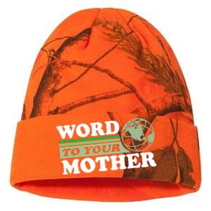 Word To Your Mother Earth Retro Save Planet Everyday Green Kati Licensed 12" Camo Beanie