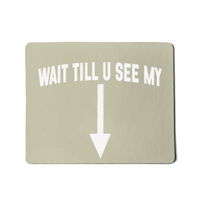 Wait Till You See My Funny Cleverly Designed Arrow Pointing Mousepad