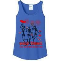 Wild Thing You Make My Heart Sing Skeleton Dancing Valentine Cool Gift Ladies Essential Tank