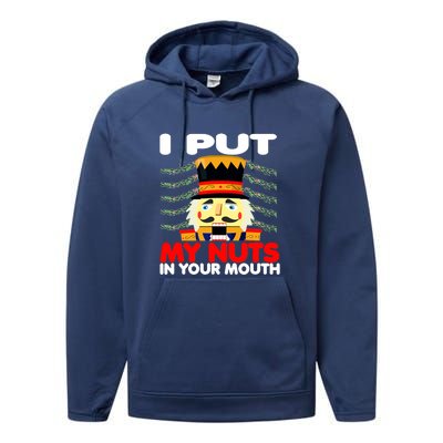 Wait Til You Put Your Nuts In My Mouth Nutcracker Ugly Xmas Performance Fleece Hoodie