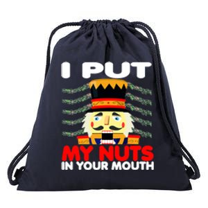 Wait Til You Put Your Nuts In My Mouth Nutcracker Ugly Xmas Drawstring Bag