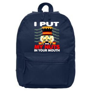 Wait Til You Put Your Nuts In My Mouth Nutcracker Ugly Xmas 16 in Basic Backpack