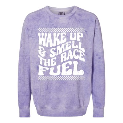 Wake Up And Smell The Race Fuel Colorblast Crewneck Sweatshirt