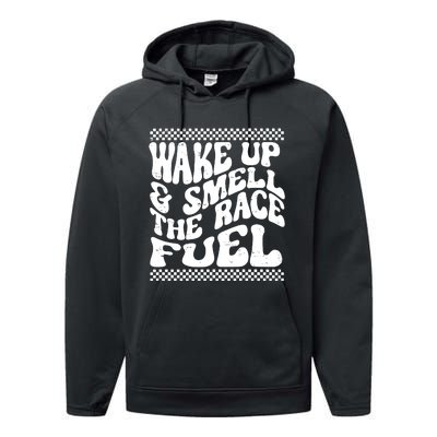 Wake Up And Smell The Race Fuel Performance Fleece Hoodie