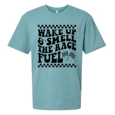 Wake Up And Smell The Race Fuel Funny Racing Lover Sueded Cloud Jersey T-Shirt