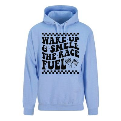 Wake Up And Smell The Race Fuel Funny Racing Lover Unisex Surf Hoodie