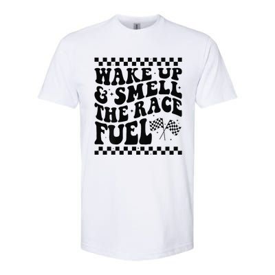 Wake Up And Smell The Race Fuel Funny Racing Lover Softstyle CVC T-Shirt