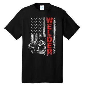 Welder USA American Welding Worker Metalworking Lover Tall T-Shirt