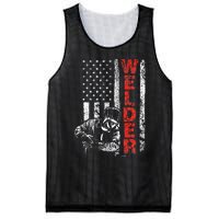 Welder USA American Welding Worker Metalworking Lover Mesh Reversible Basketball Jersey Tank