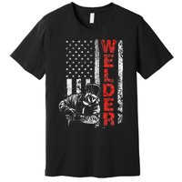 Welder USA American Welding Worker Metalworking Lover Premium T-Shirt