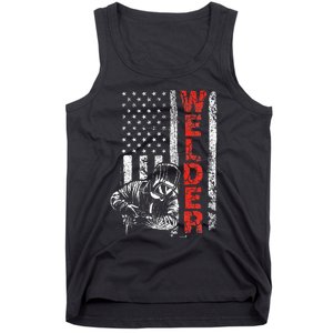 Welder USA American Welding Worker Metalworking Lover Tank Top