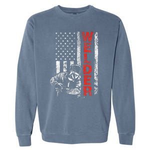 Welder USA American Welding Worker Metalworking Lover Garment-Dyed Sweatshirt