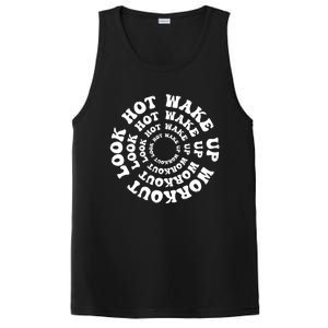 Wake Up And Workout Retro Fitness Gym Motivation Cute Gift PosiCharge Competitor Tank