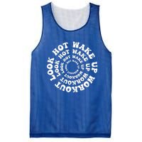 Wake Up And Workout Retro Fitness Gym Motivation Cute Gift Mesh Reversible Basketball Jersey Tank