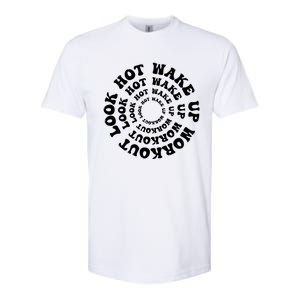 Wake Up And Workout Retro Fitness Gym Motivation Cute Gift Softstyle CVC T-Shirt