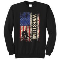 Wrestling Usa American Flag Wrestle 4th Of July Sweatshirt