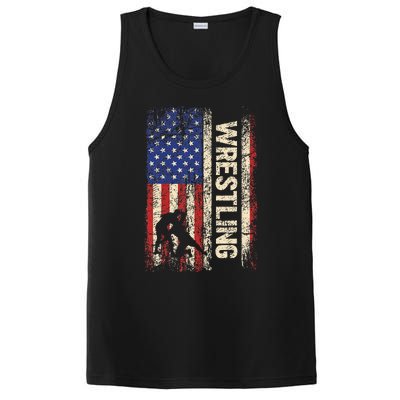 Wrestling Usa American Flag Wrestle 4th Of July PosiCharge Competitor Tank