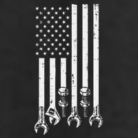 Wrench Usa American Flag Car Mechanic Garage Patriotic 7 Panel Mesh Trucker Snapback Hat