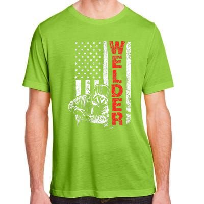 Welder USA American Welding Worker Metalworking Lover Adult ChromaSoft Performance T-Shirt