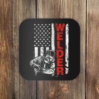 Welder USA American Welding Worker Metalworking Lover Coaster