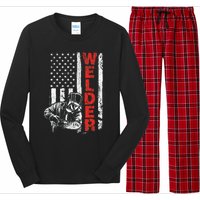 Welder USA American Welding Worker Metalworking Lover Long Sleeve Pajama Set