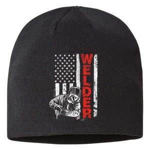 Welder USA American Welding Worker Metalworking Lover Sustainable Beanie