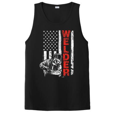 Welder USA American Welding Worker Metalworking Lover PosiCharge Competitor Tank