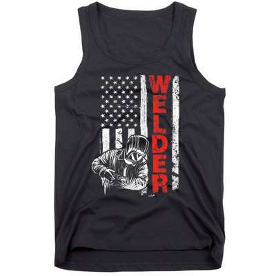 Welder USA American Welding Worker Metalworking Lover Tank Top