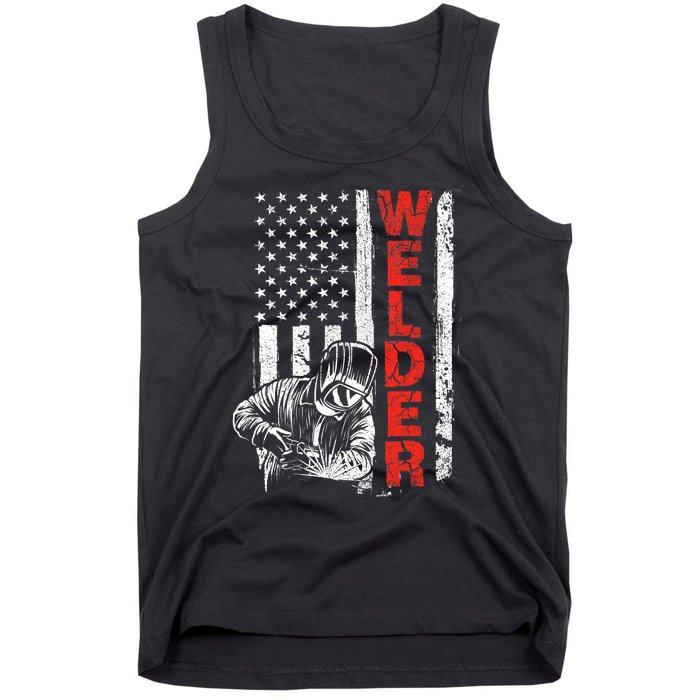 Welder USA American Welding Worker Metalworking Lover Tank Top