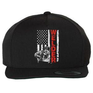 Welder USA American Welding Worker Metalworking Lover Wool Snapback Cap