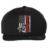 Welder USA American Welding Worker Metalworking Lover Wool Snapback Cap