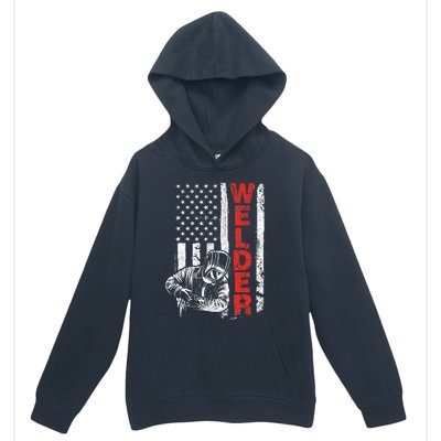 Welder USA American Welding Worker Metalworking Lover Urban Pullover Hoodie