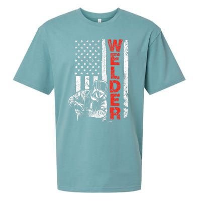 Welder USA American Welding Worker Metalworking Lover Sueded Cloud Jersey T-Shirt