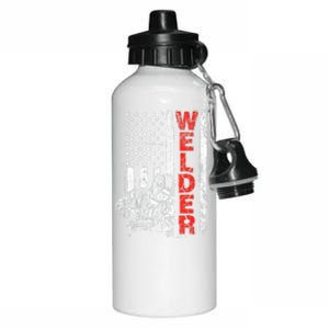 Welder USA American Welding Worker Metalworking Lover Aluminum Water Bottle