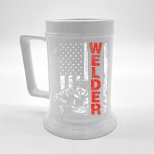 Welder USA American Welding Worker Metalworking Lover Beer Stein