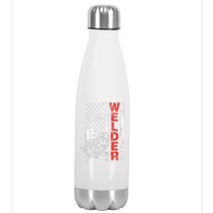 Welder USA American Welding Worker Metalworking Lover Stainless Steel Insulated Water Bottle