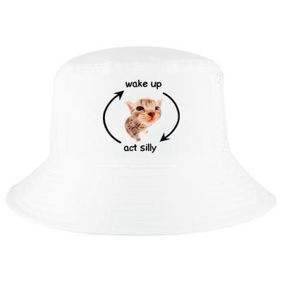 Wake Up Act Silly Cat Meme Cool Comfort Performance Bucket Hat