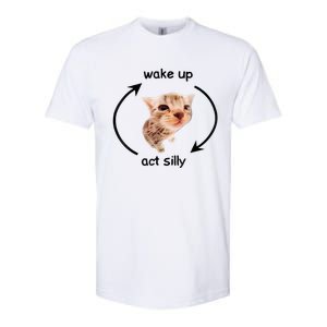 Wake Up Act Silly Cat Meme Softstyle CVC T-Shirt