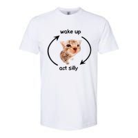 Wake Up Act Silly Cat Meme Softstyle CVC T-Shirt