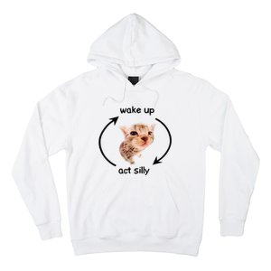 Wake Up Act Silly Cat Meme Hoodie