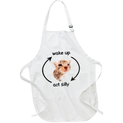 Wake Up Act Silly Cat Meme Apron