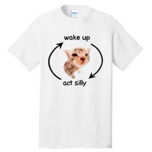 Wake Up Act Silly Cat Meme Tall T-Shirt