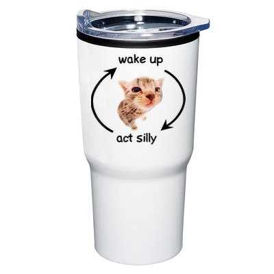 Wake Up Act Silly Cat Meme Tumbler