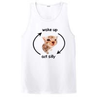 Wake Up Act Silly Cat Meme PosiCharge Competitor Tank