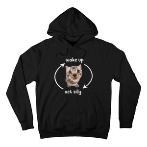 Wake Up Act Silly Cat Wake Up Act Silly Cat Women Hoodie