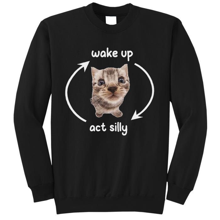 Wake Up Act Silly Cat Wake Up Act Silly Cat Women Sweatshirt