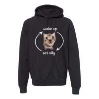 Wake Up Act Silly Cat Wake Up Act Silly Cat Women Premium Hoodie